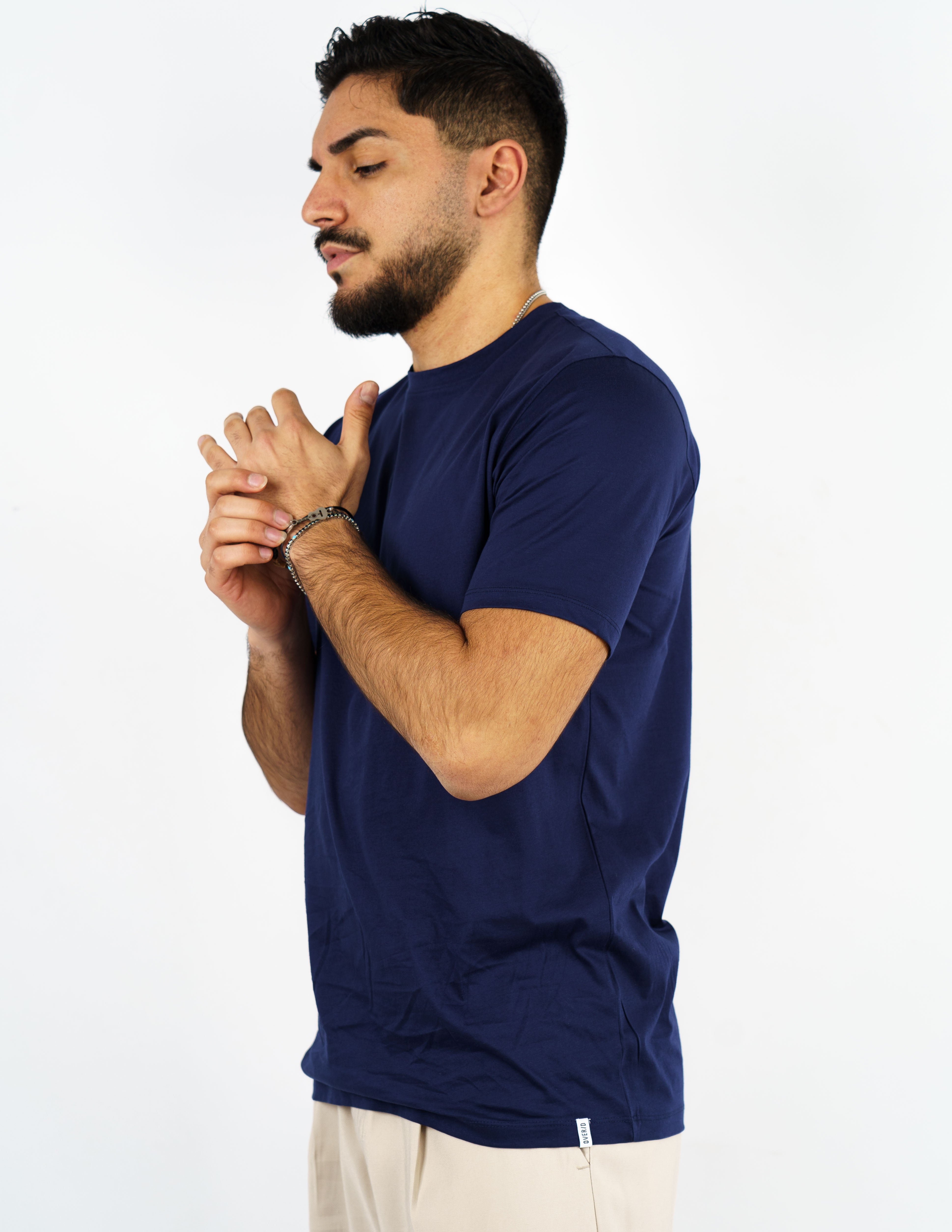 t-shirt in cotone mercerizzato over d