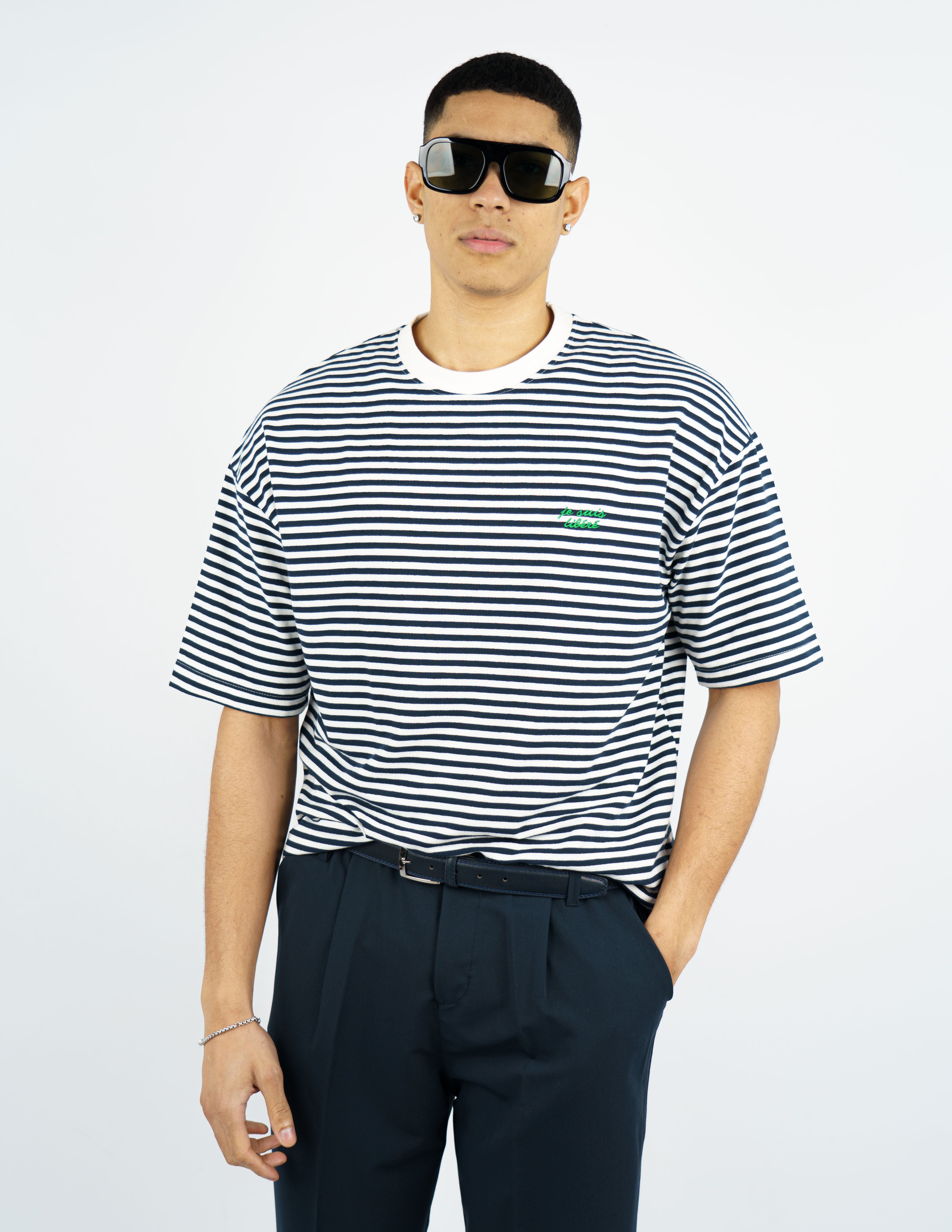 t-shirt semi over con ricamo