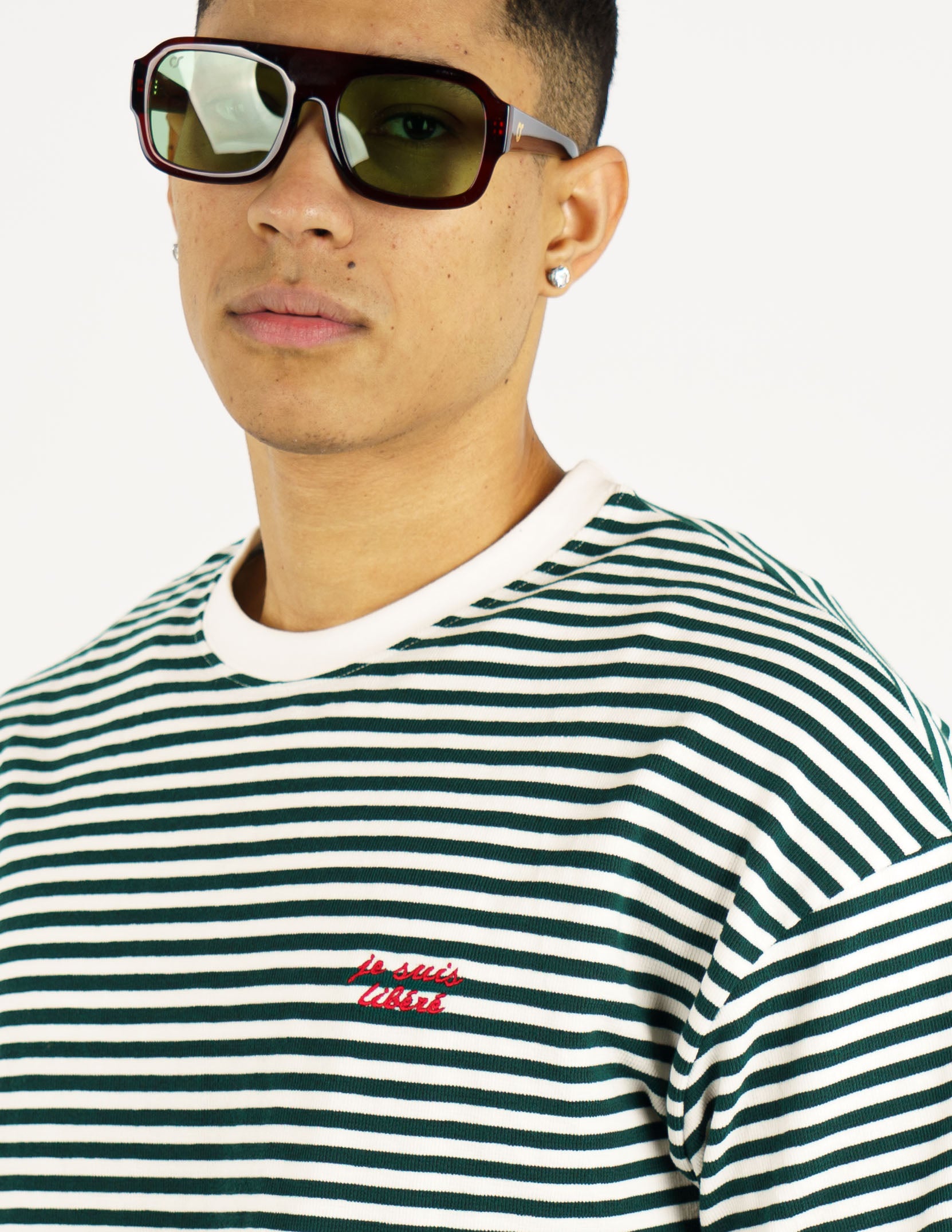 t-shirt semi over con ricamo