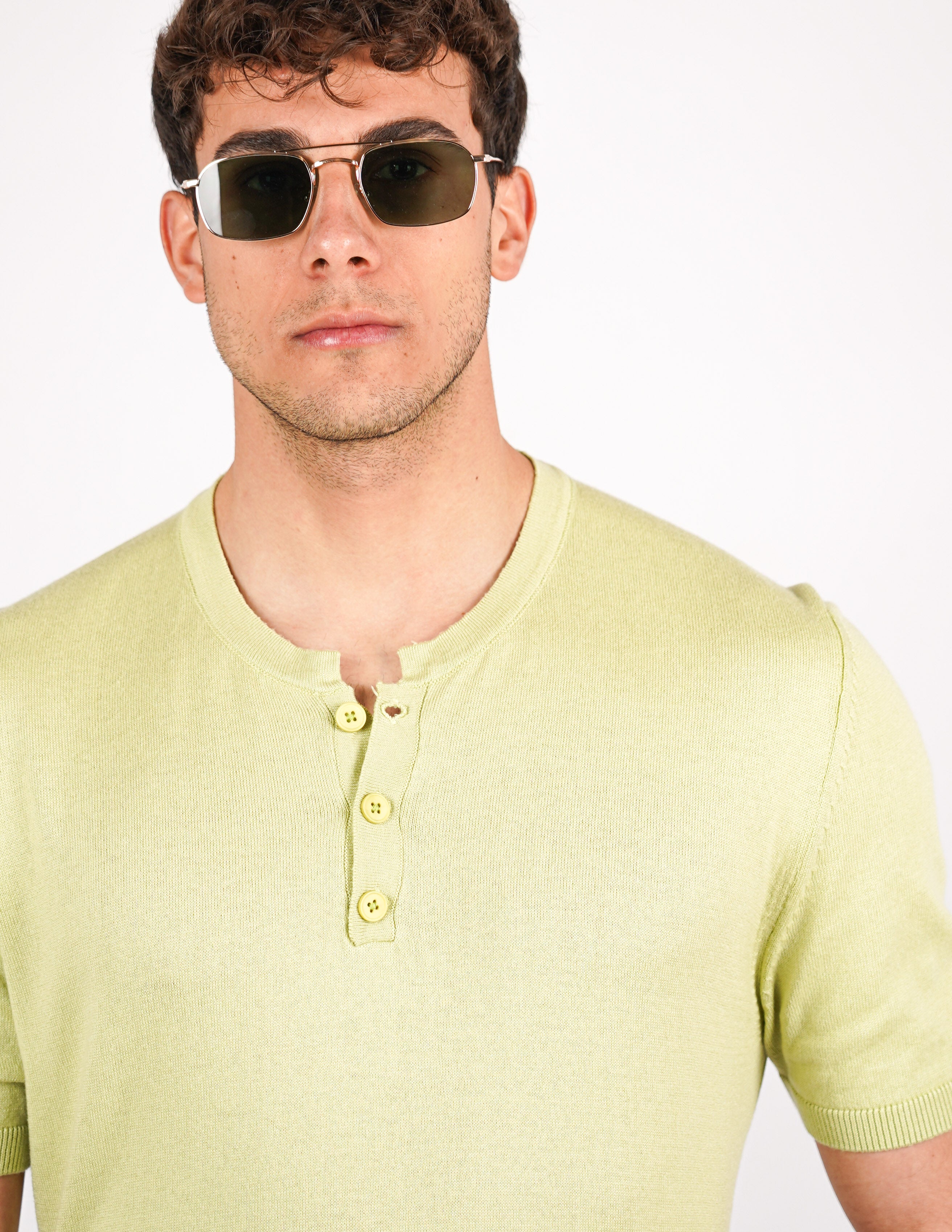 t-shirt serafino tinta unita