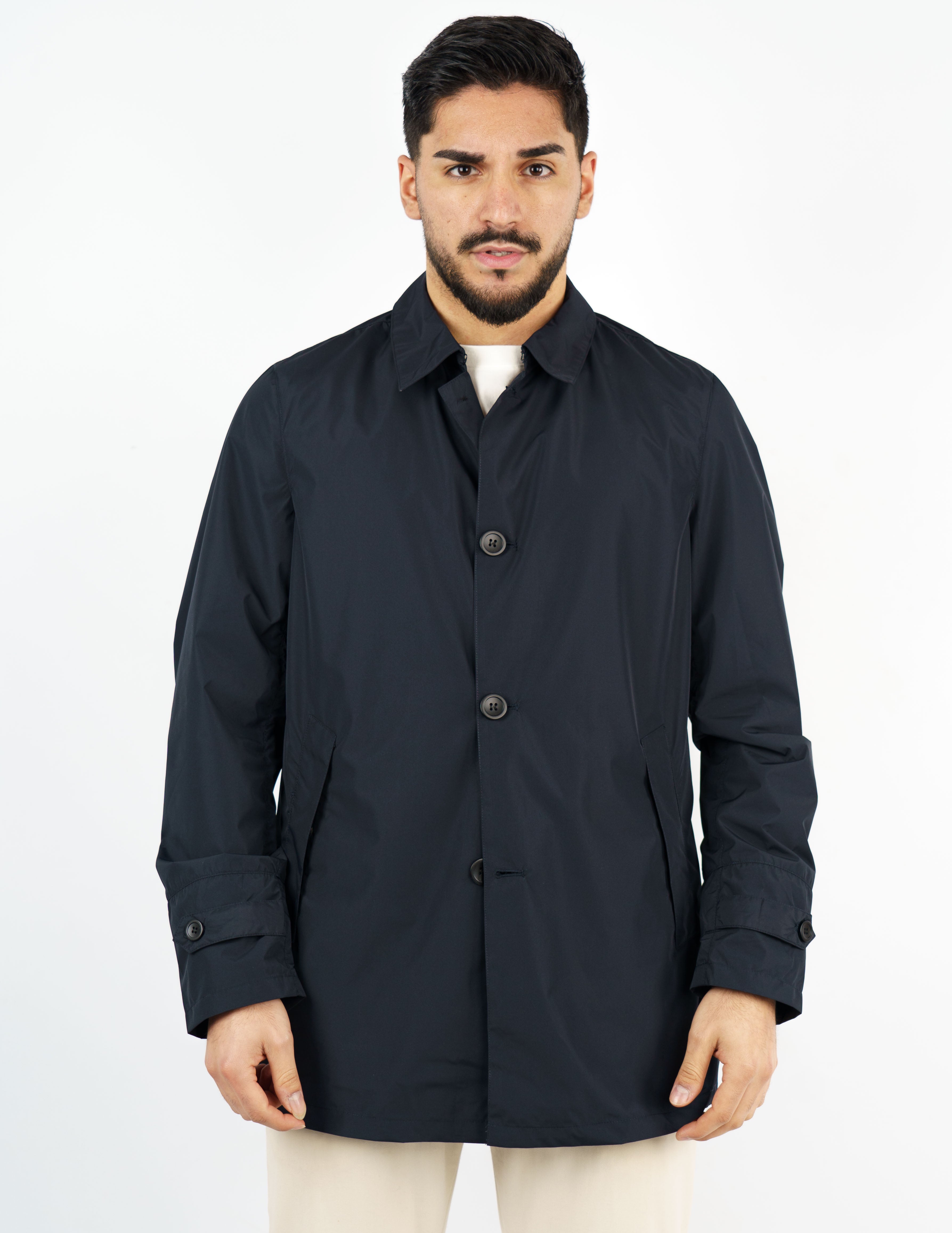 trench monopetto extra light no stiro con cappellino