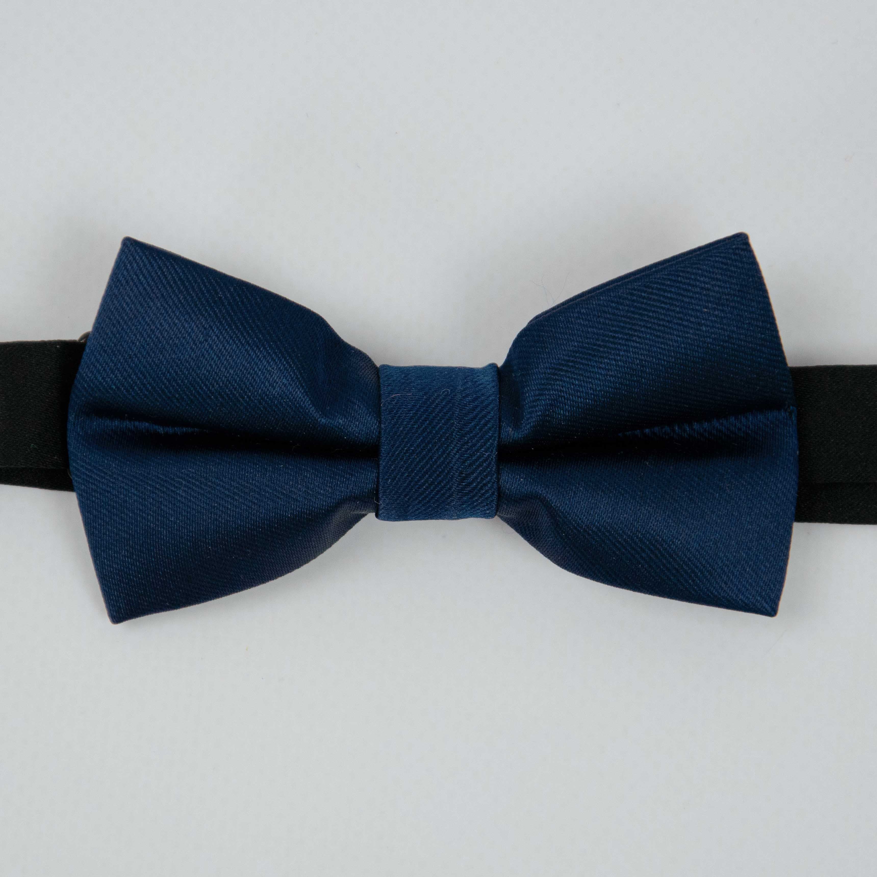 papillon uomo in tessuto blu