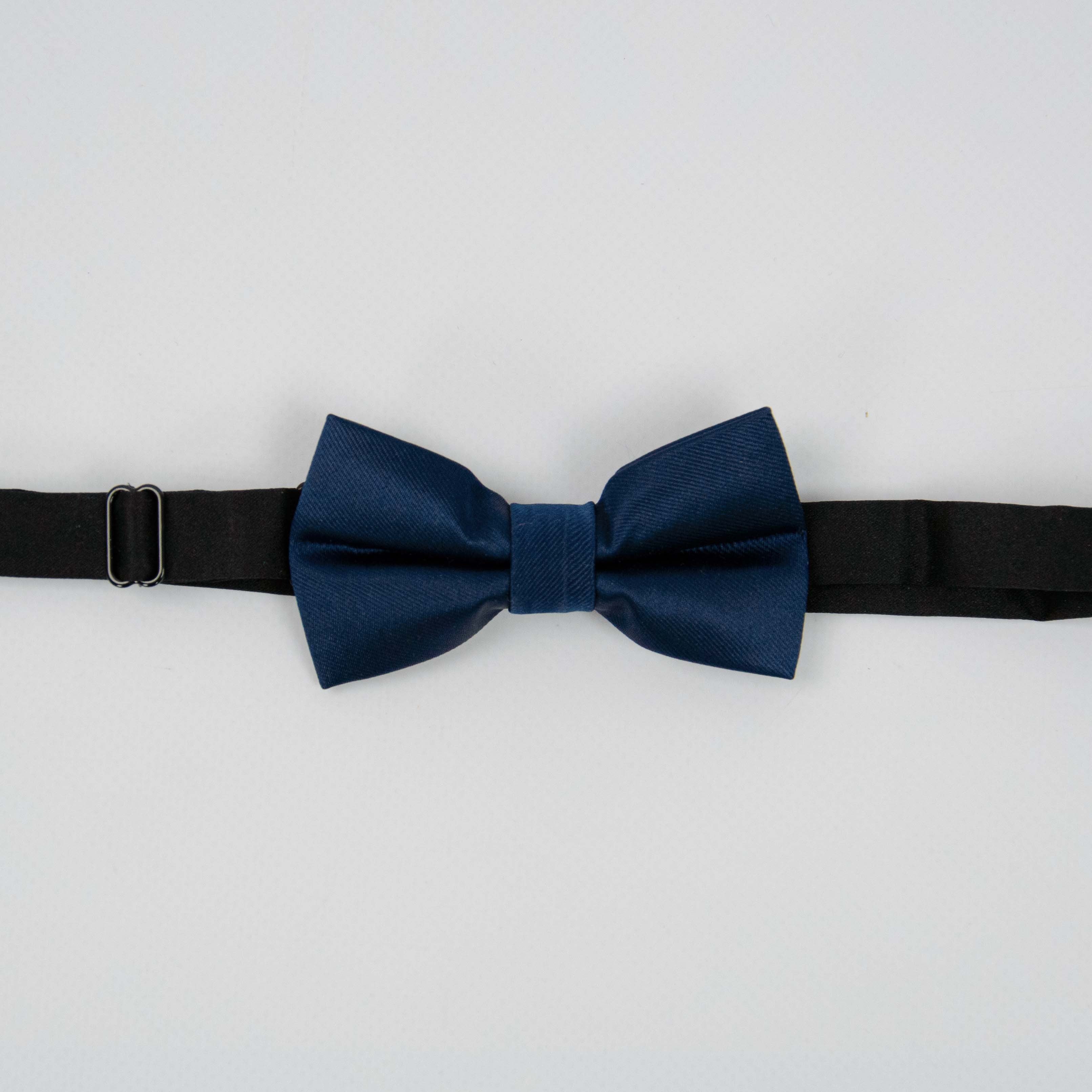 papillon uomo in tessuto blu