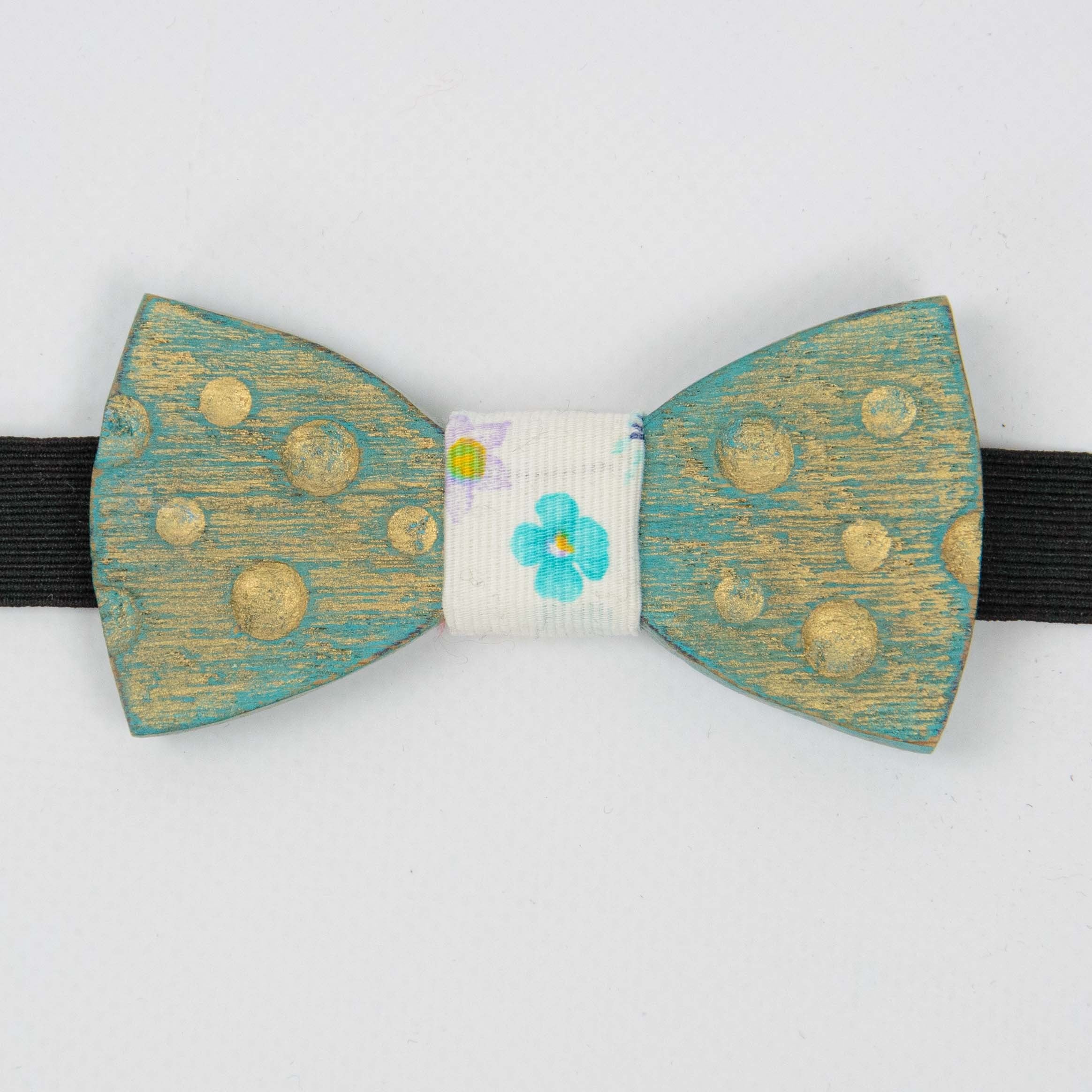 papillon uomo in legno con sfumatura verde