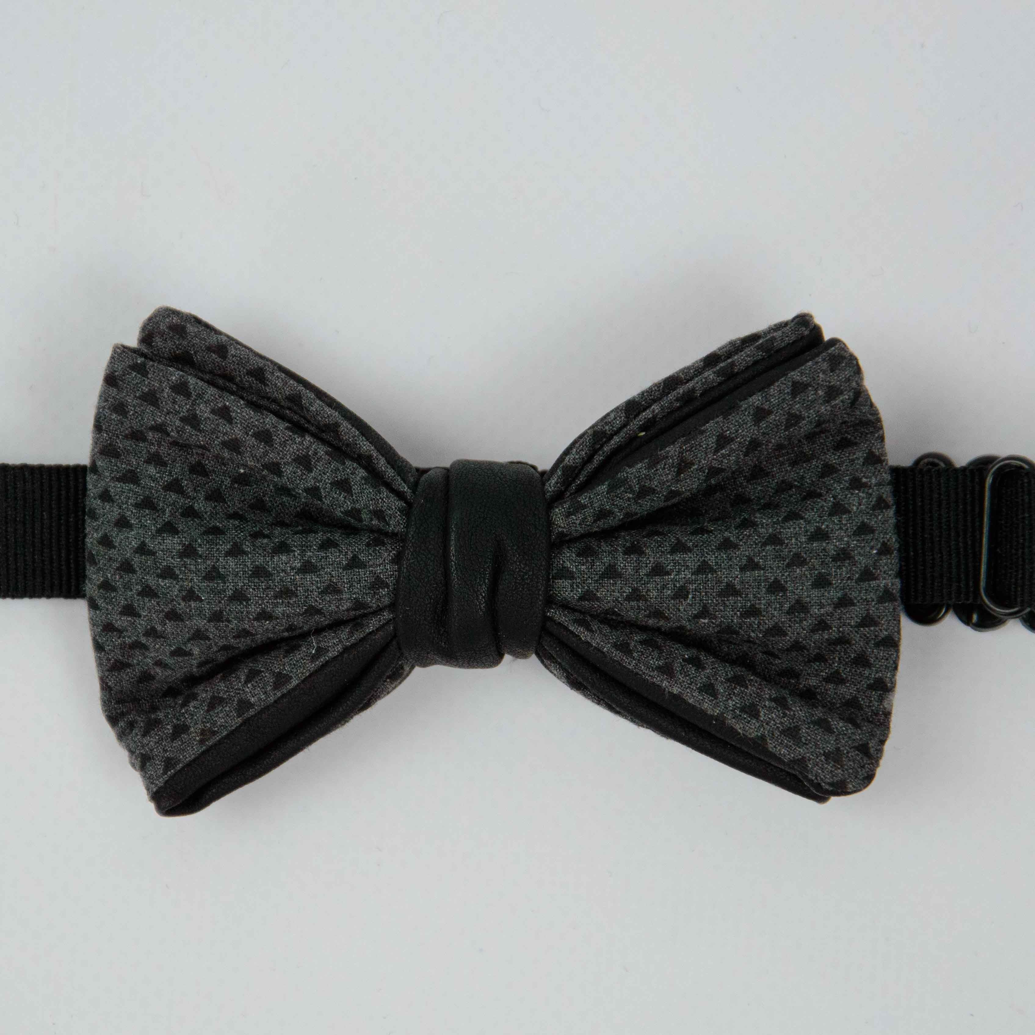 papillon uomo grigio a fantasia