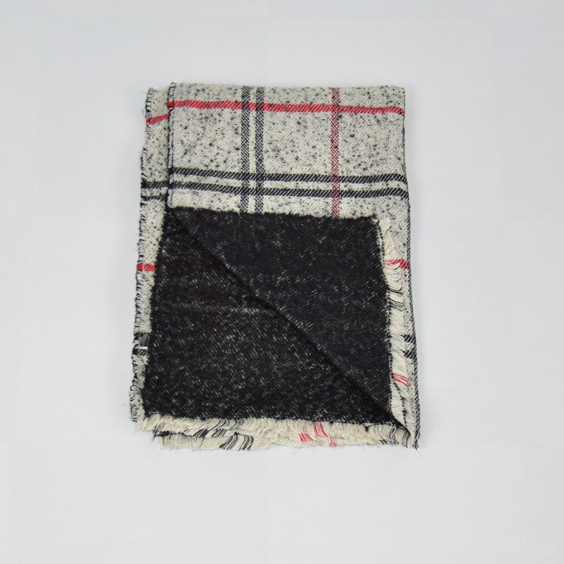 sciarpa unisex a quadri double face