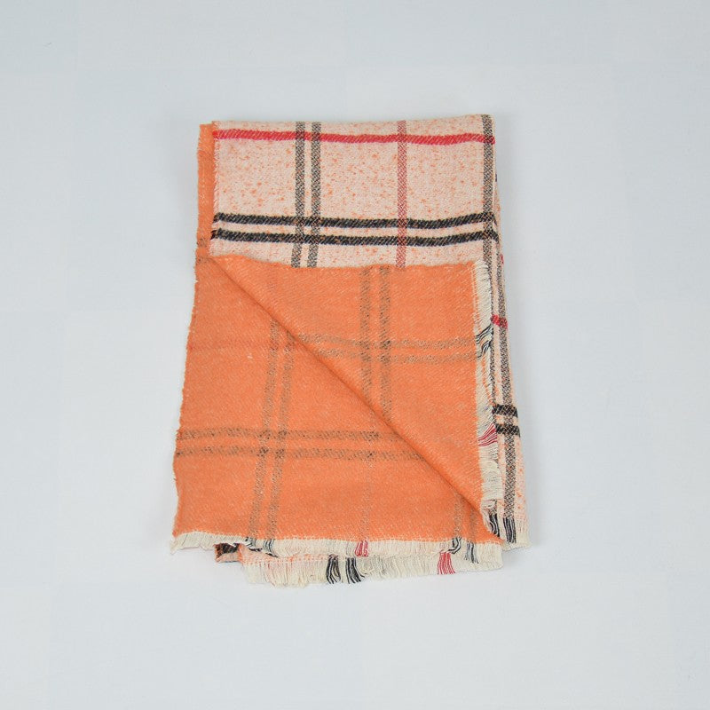 sciarpa unisex a quadri double face