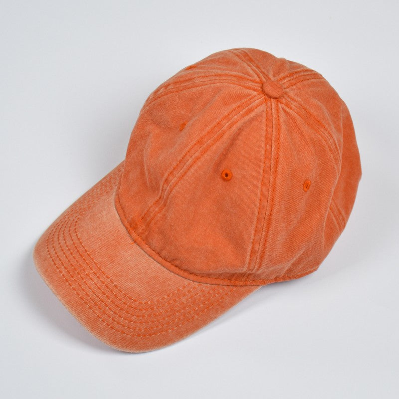 cappello con visiera slavato arancio