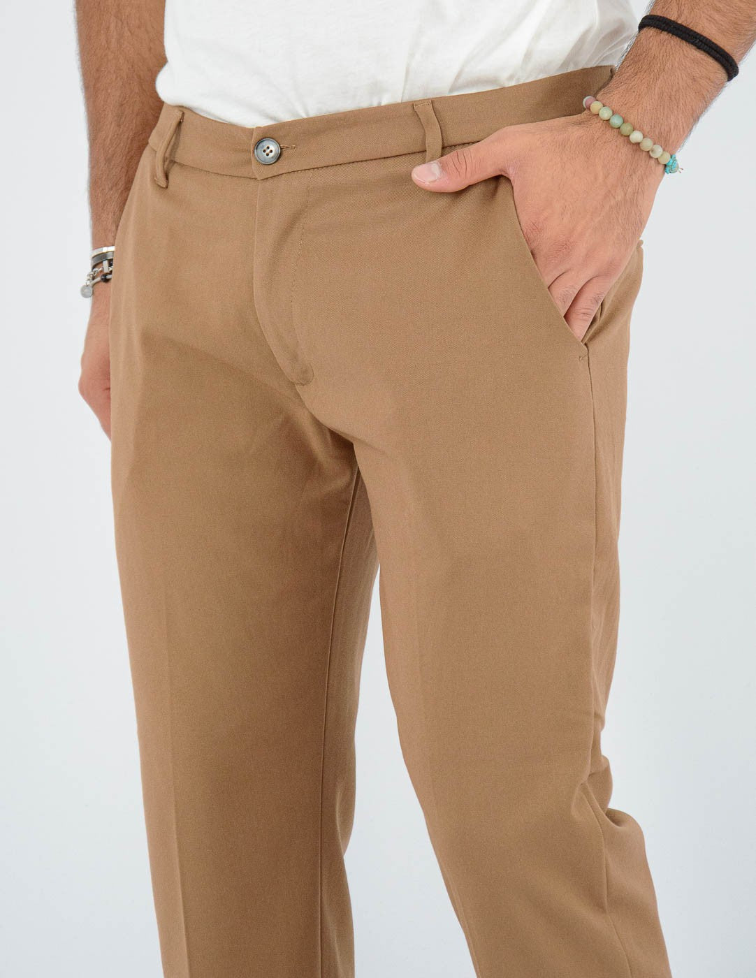 Pantalone Uomo Lungo classico con piega