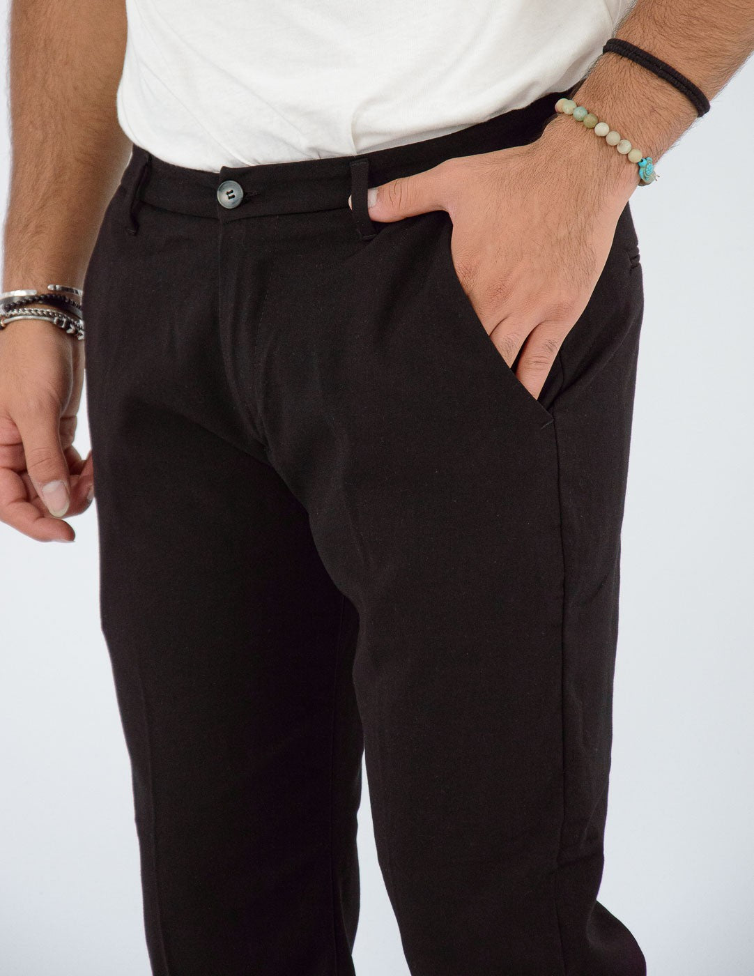 Pantalone Uomo Lungo classico con piega
