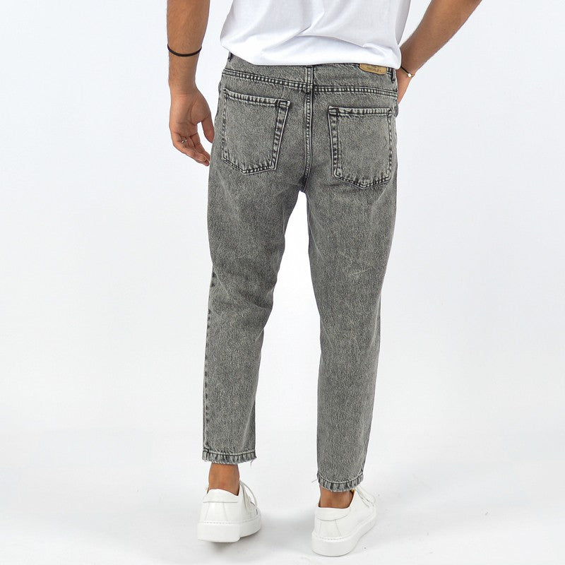 Jeans uomo denim con rotture