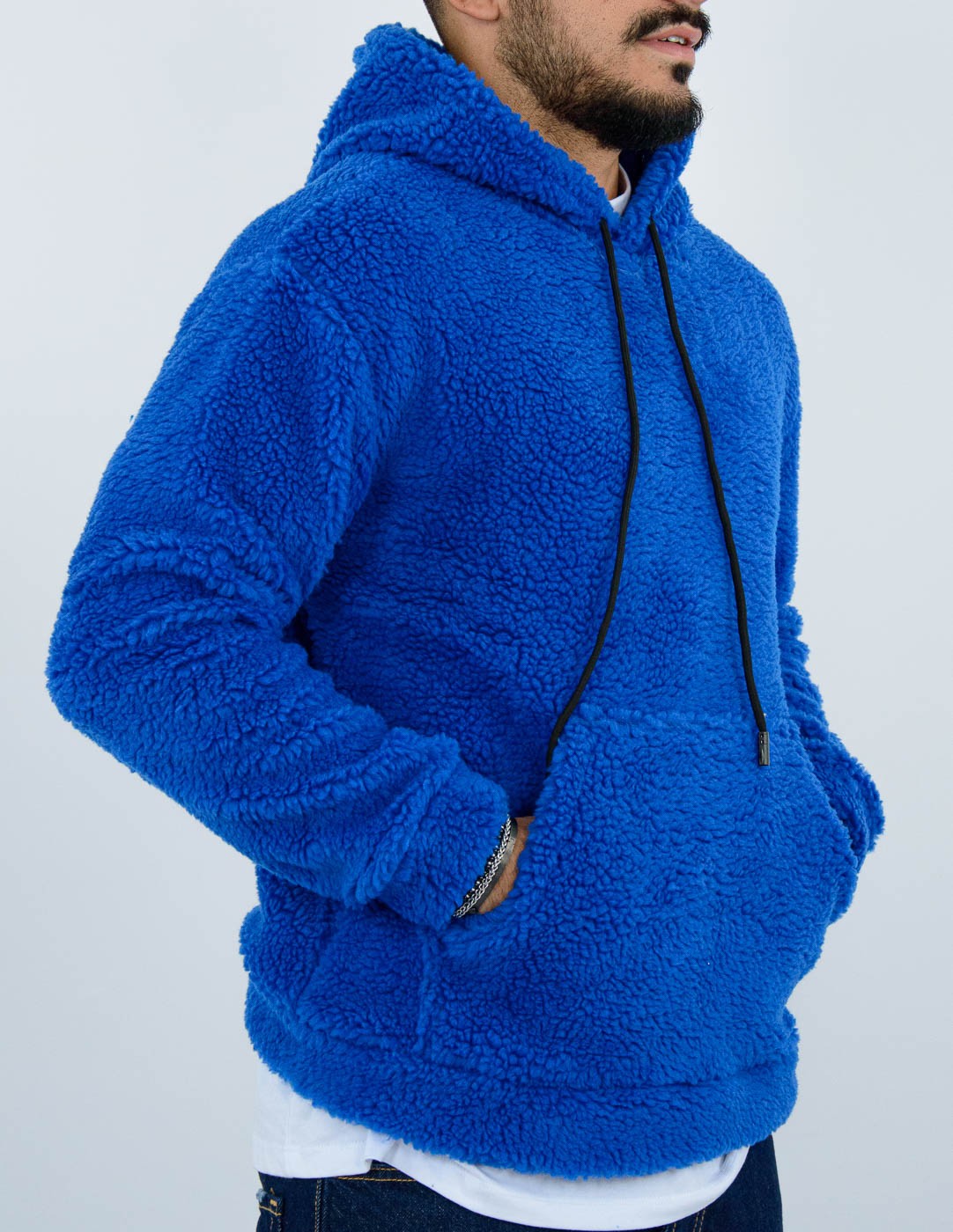 FELPA UOMO TEDDY CON CAPPUCCIO