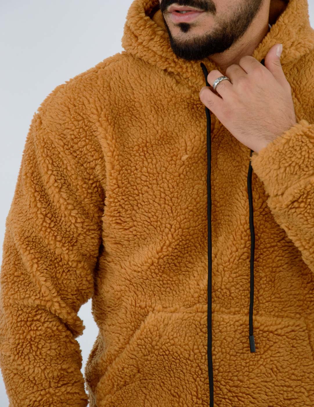 FELPA UOMO TEDDY CON CAPPUCCIO