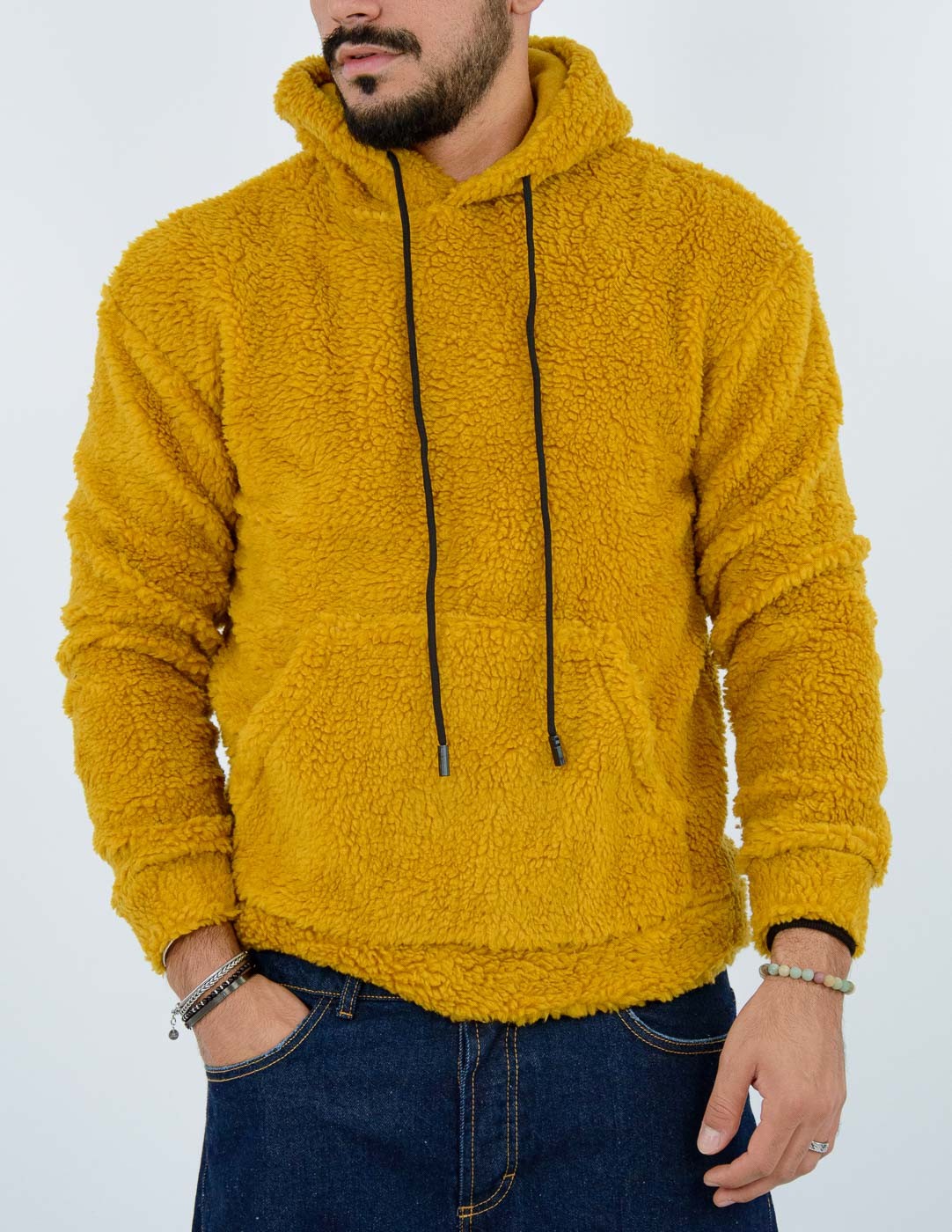 FELPA UOMO TEDDY CON CAPPUCCIO