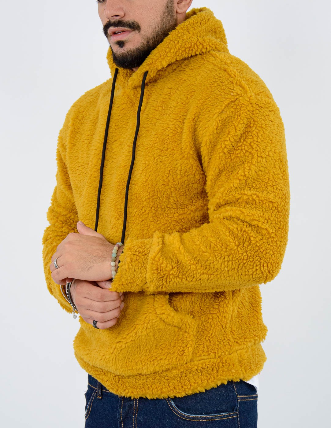 FELPA UOMO TEDDY CON CAPPUCCIO