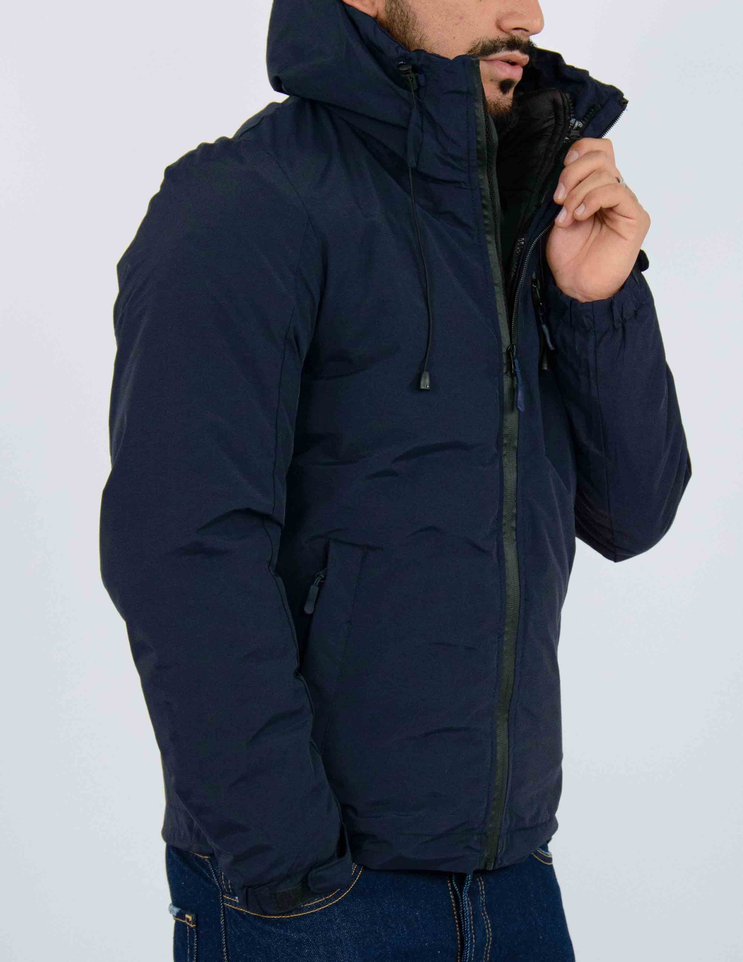 giubbino uomo in tessuto tecnico imbottito