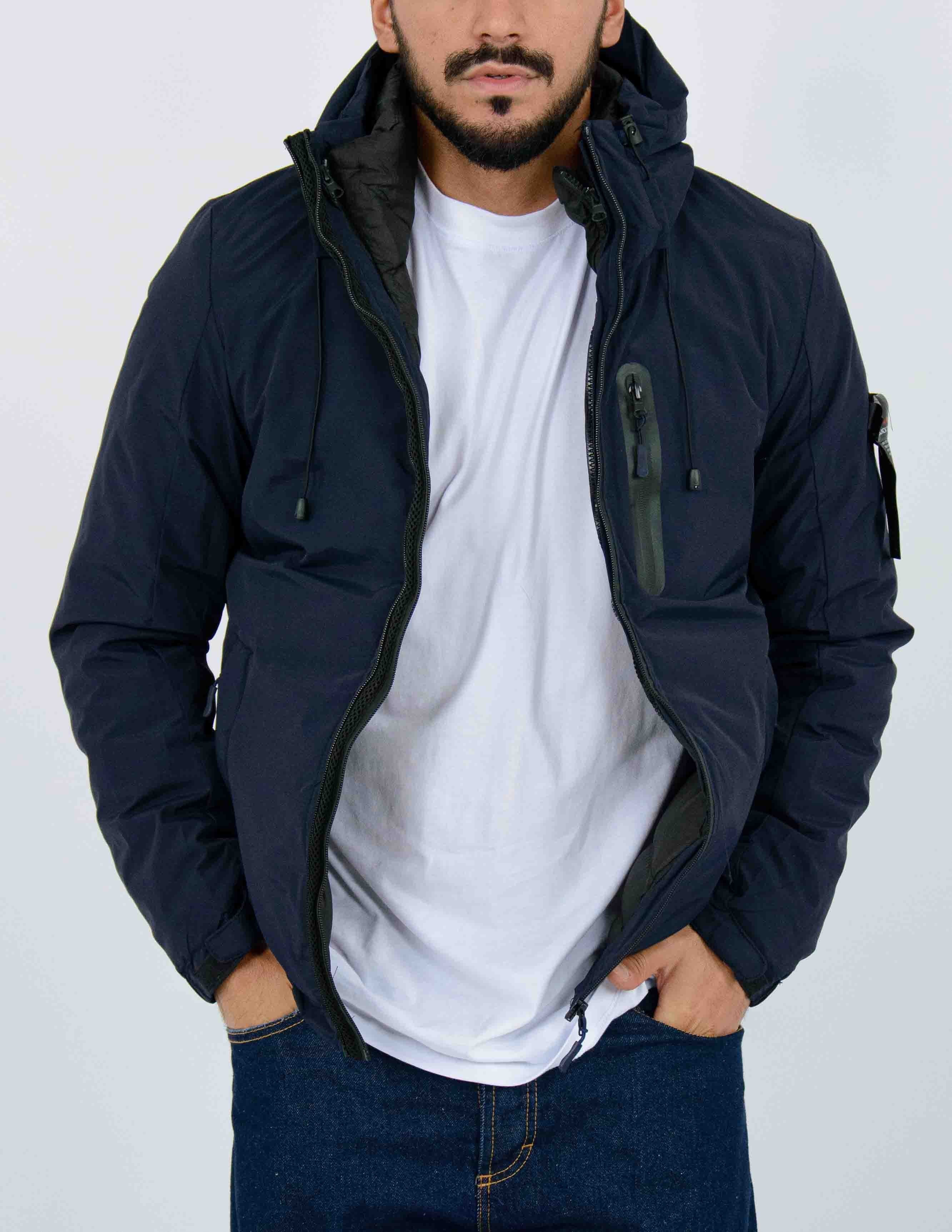 giubbino uomo in tessuto tecnico imbottito