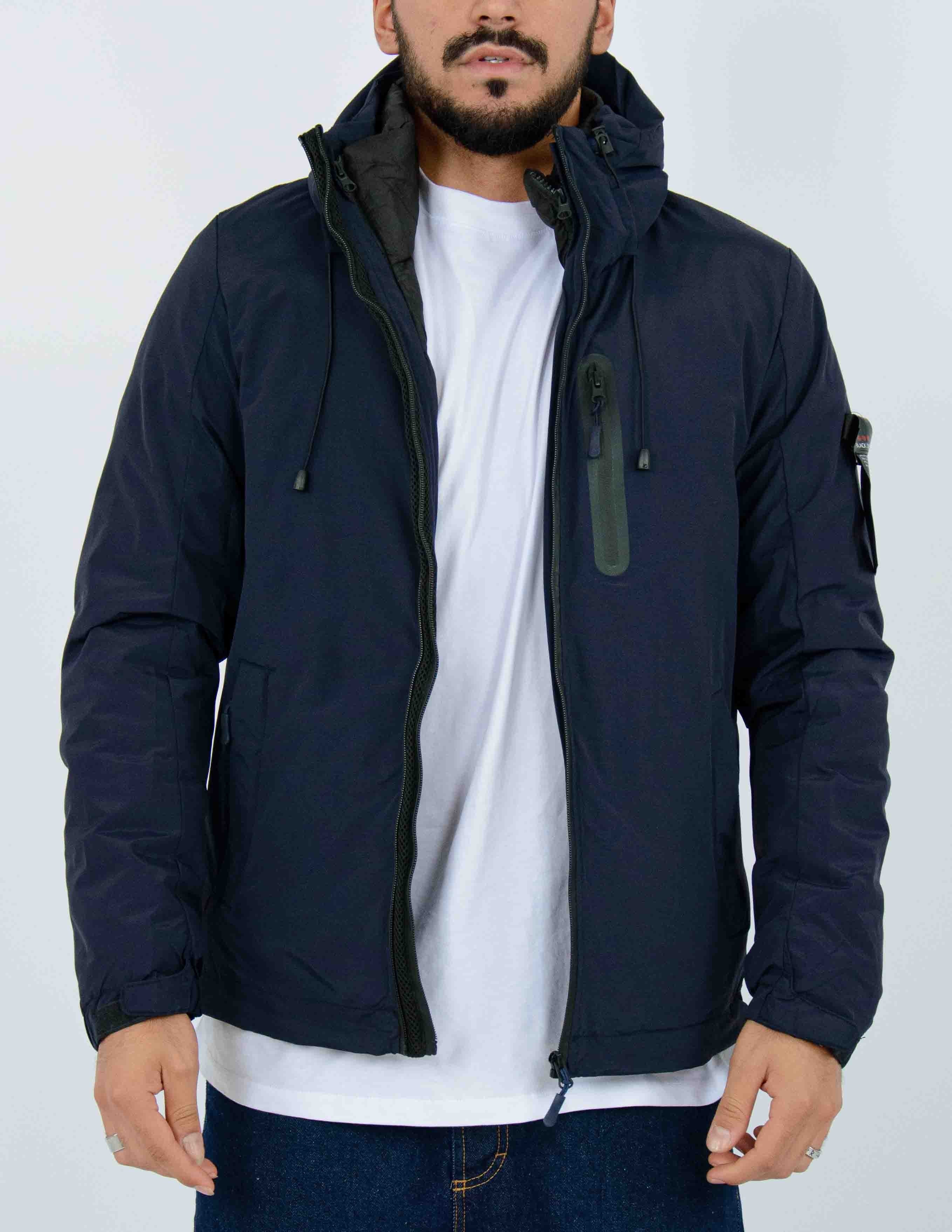 giubbino uomo in tessuto tecnico imbottito