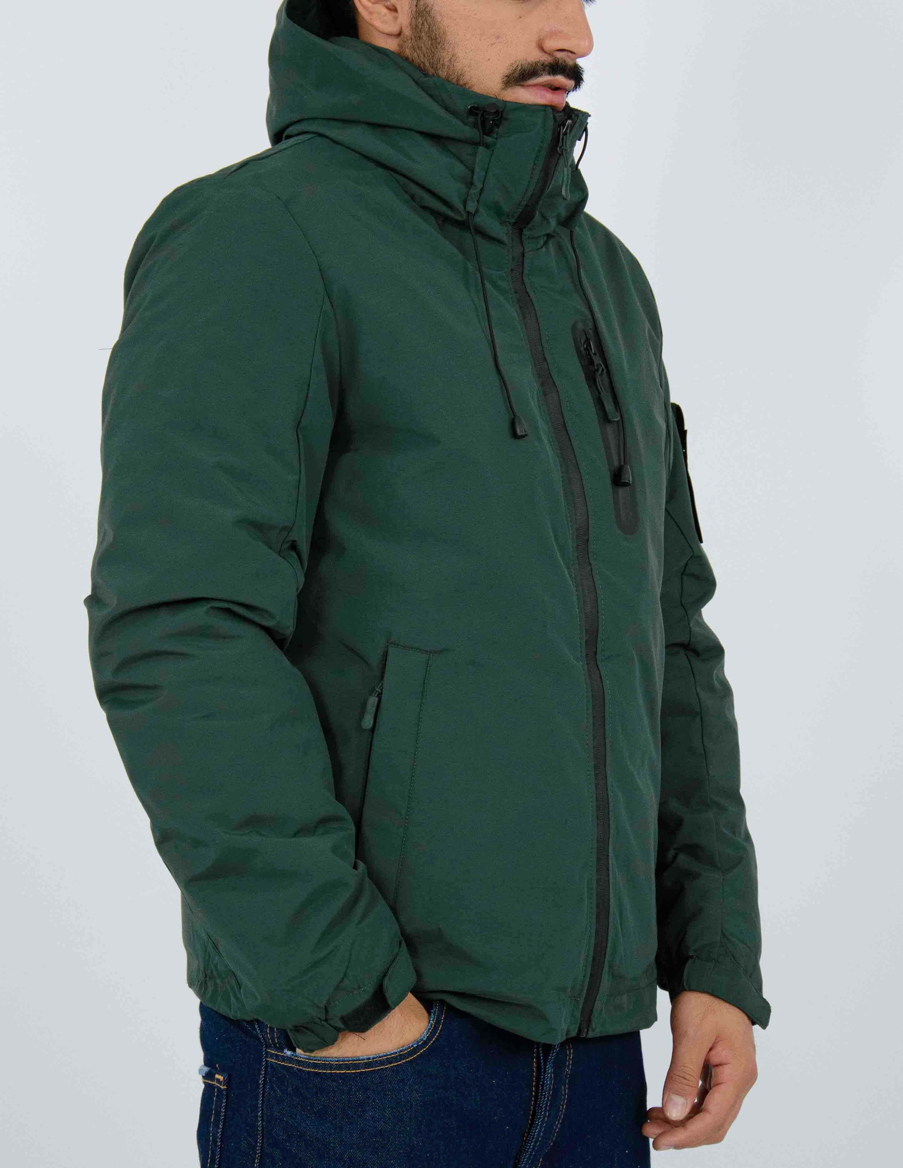 giubbino uomo in tessuto tecnico imbottito