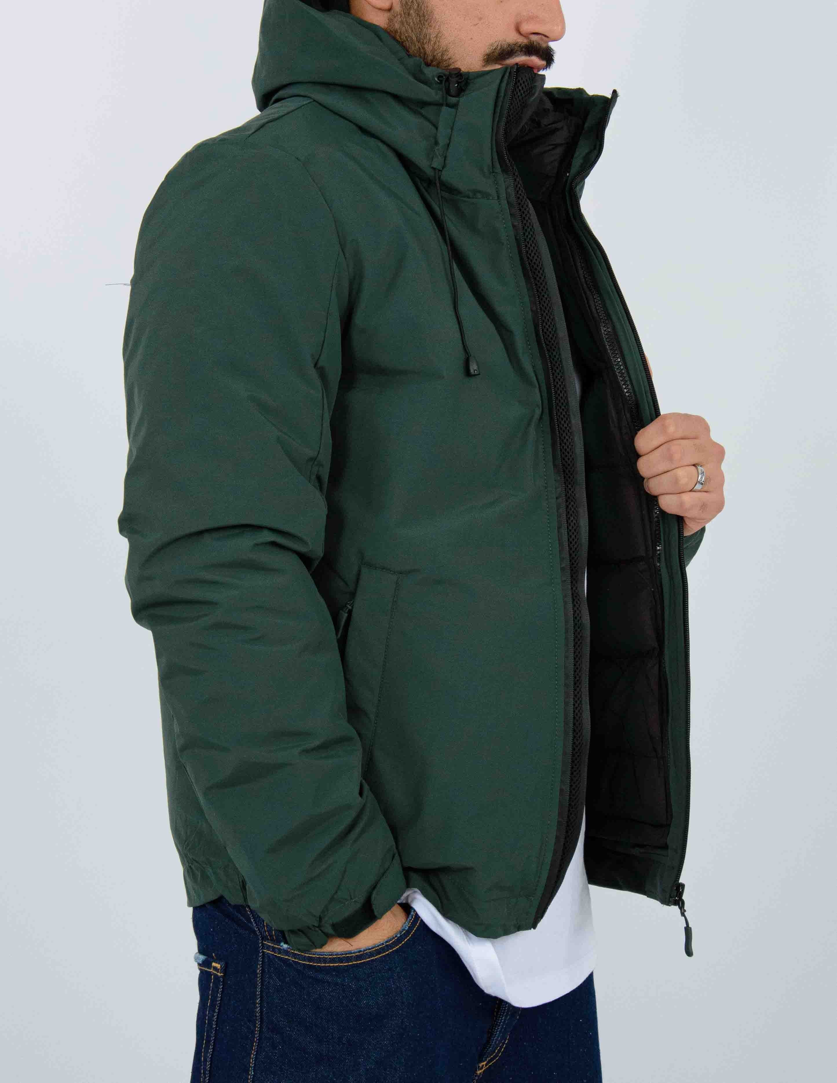 giubbino uomo in tessuto tecnico imbottito