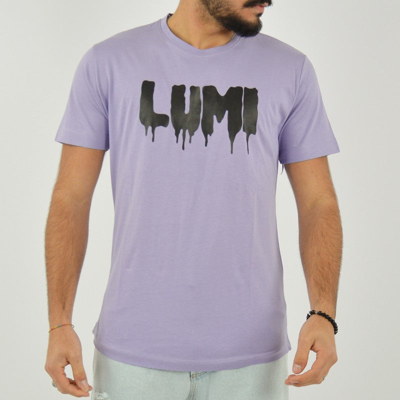 t-shirt lumi basic logo lilla