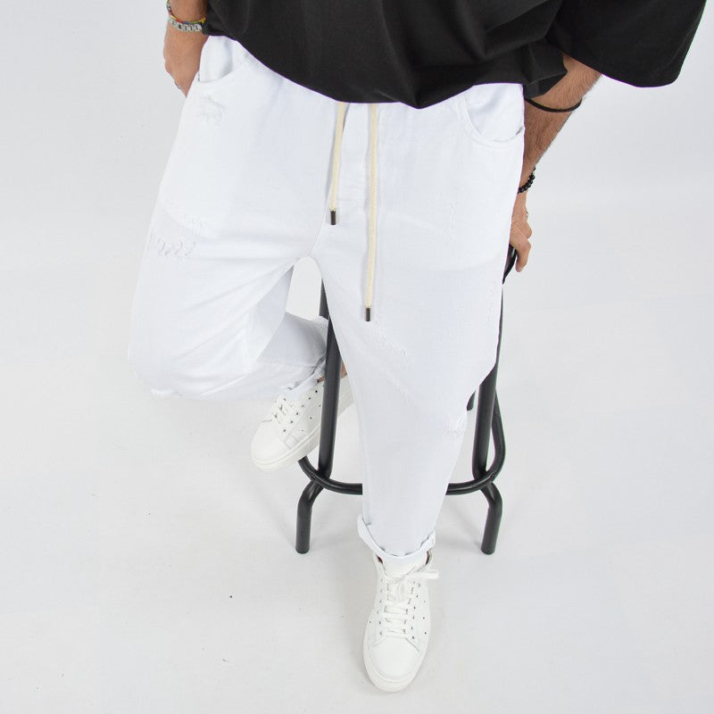 jeans uomo con elastico in vita