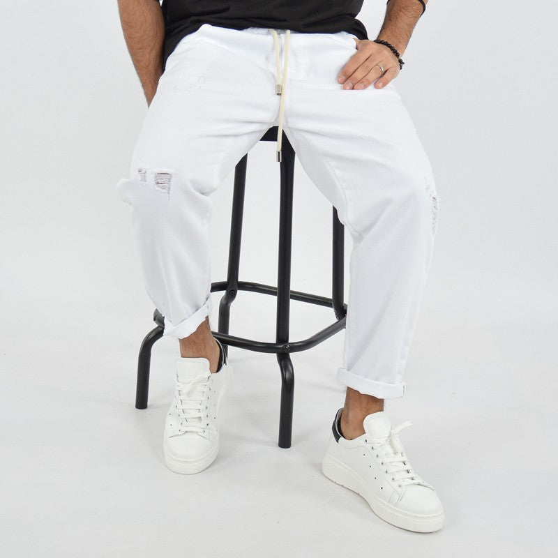 jeans uomo con elastico in vita