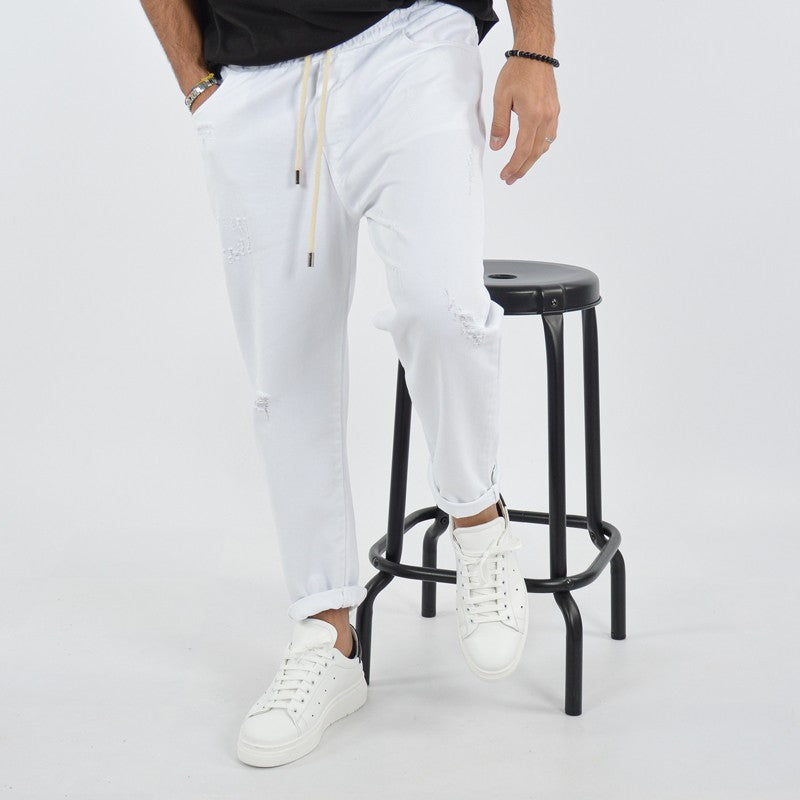 jeans uomo con elastico in vita