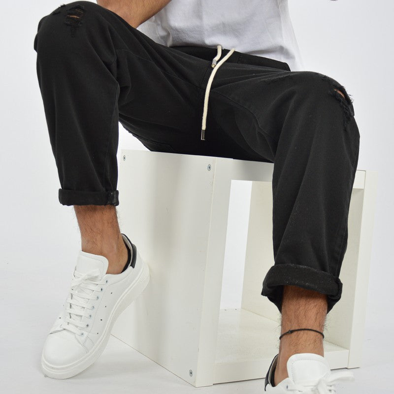 jeans uomo con elastico in vita