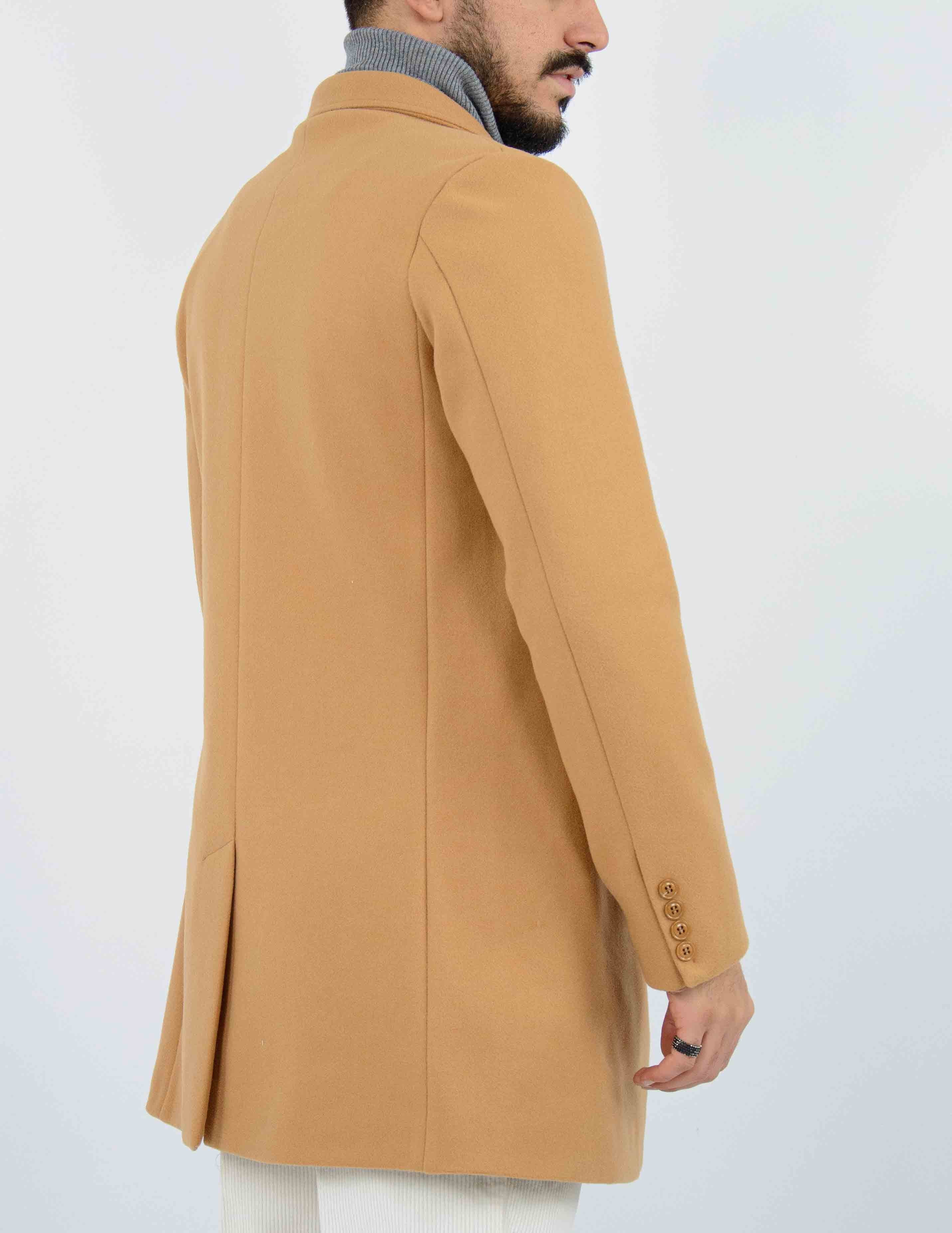 CAPPOTTO UOMO MONOPETTO TINTA UNITA