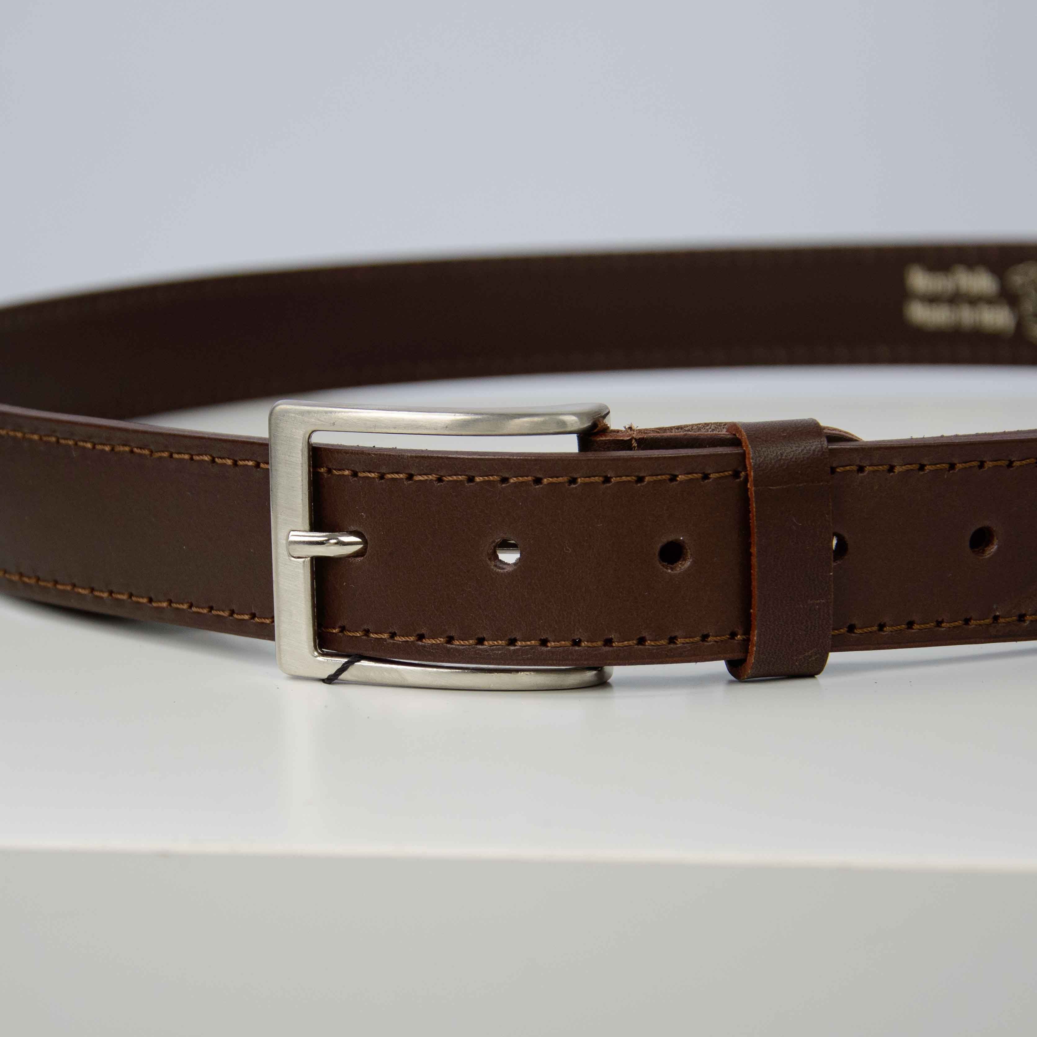 cintura uomo pelle cucitura a contrasto