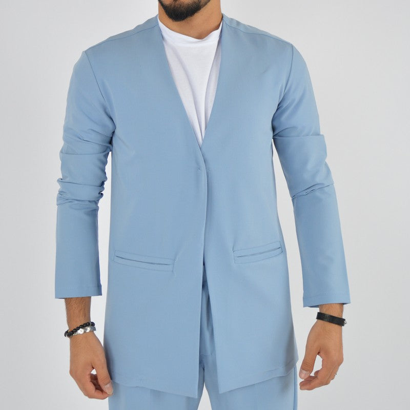 giacca uomo elegante celeste