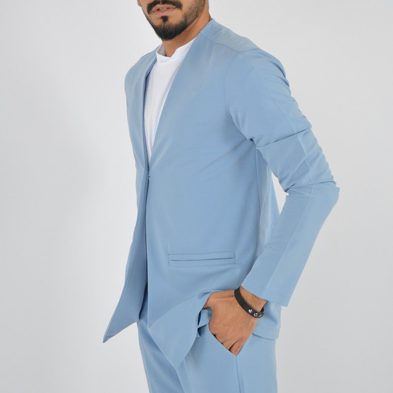 giacca uomo elegante celeste