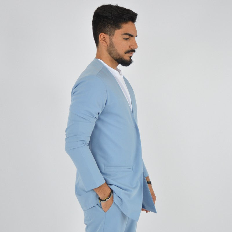 giacca uomo elegante celeste