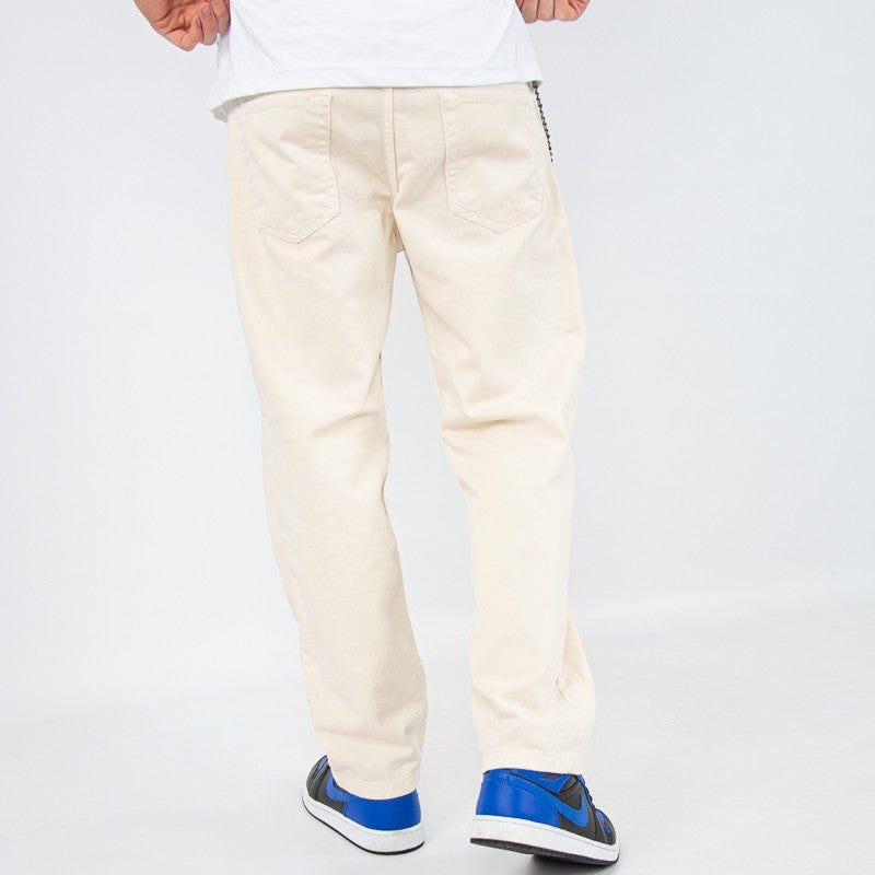 jeans uomo baggy denim panna