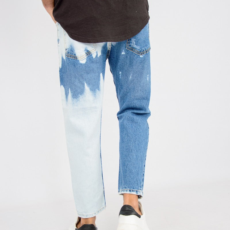 jeans uomo lungo denim sfumato