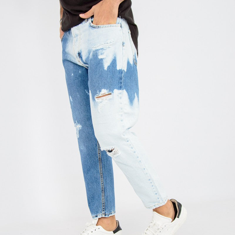 jeans uomo lungo denim sfumato
