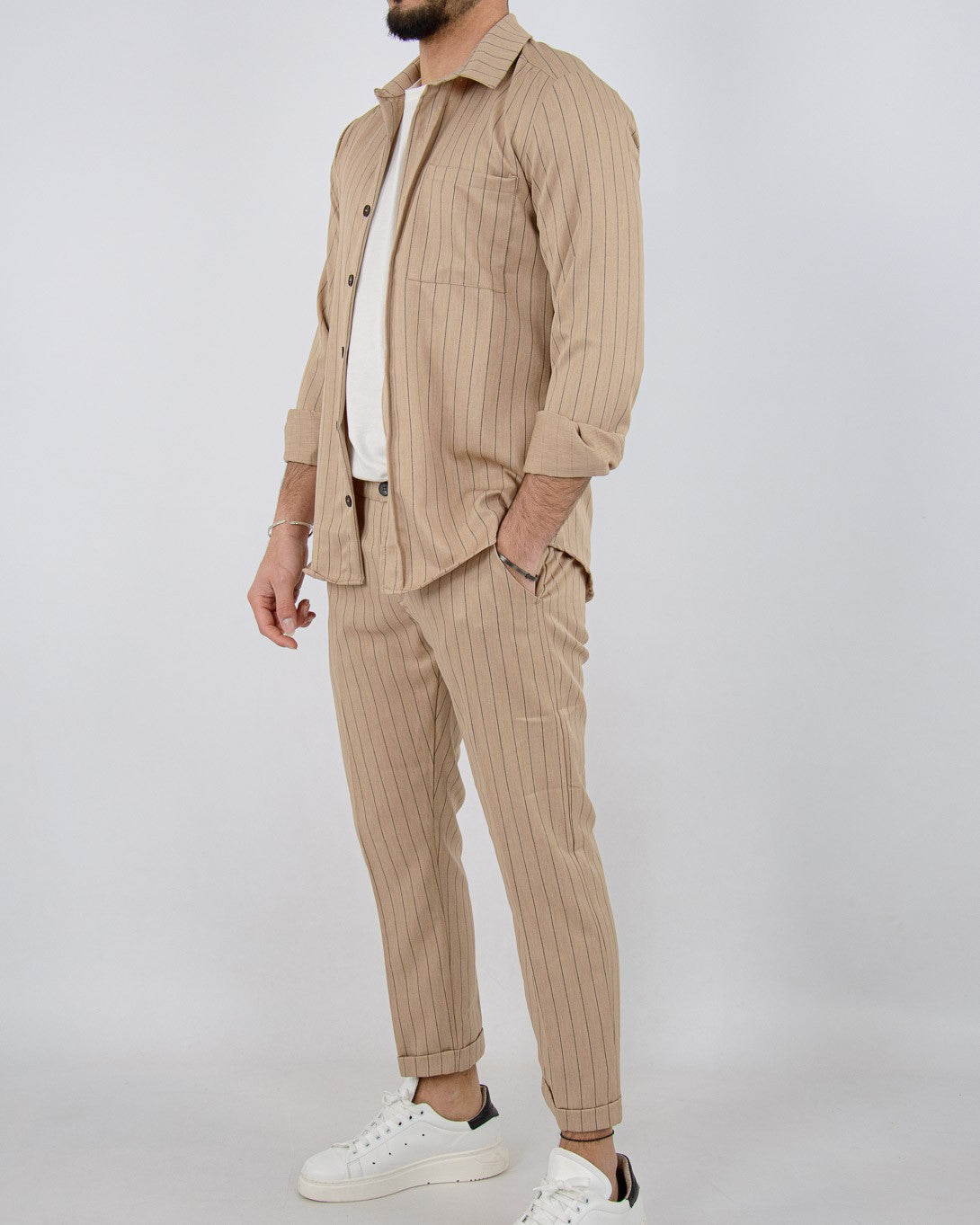 completo uomo casual gessato