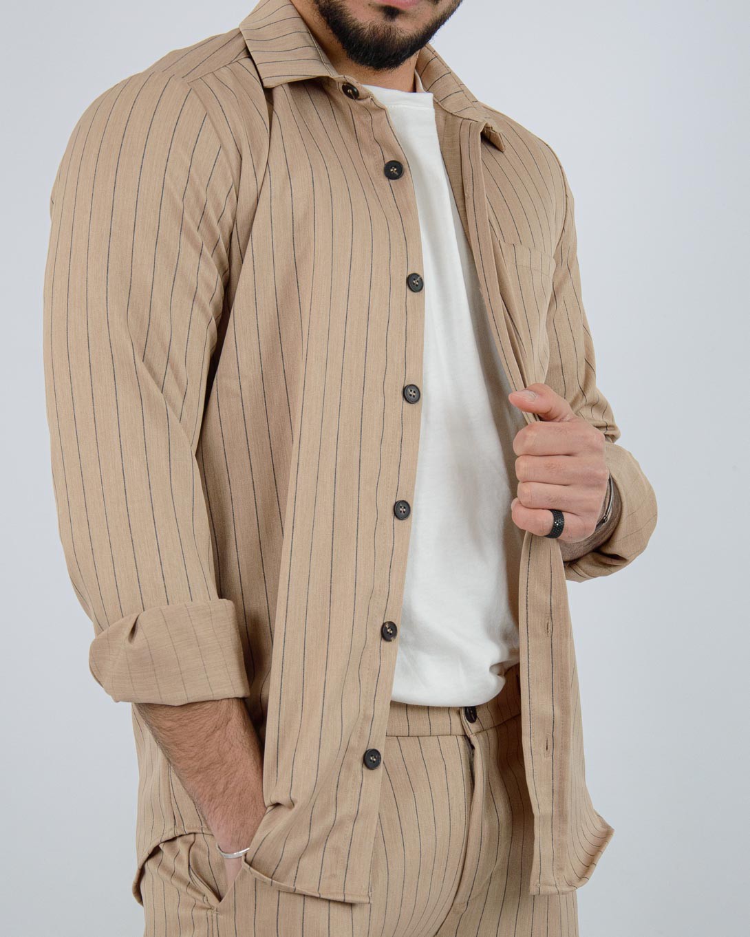 completo uomo casual gessato