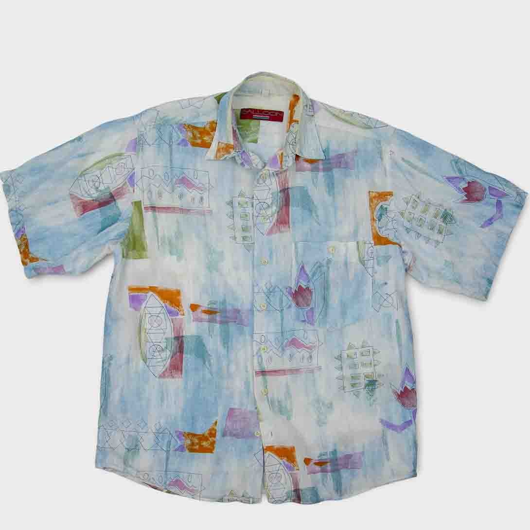 camicia uomo manica corta vintage