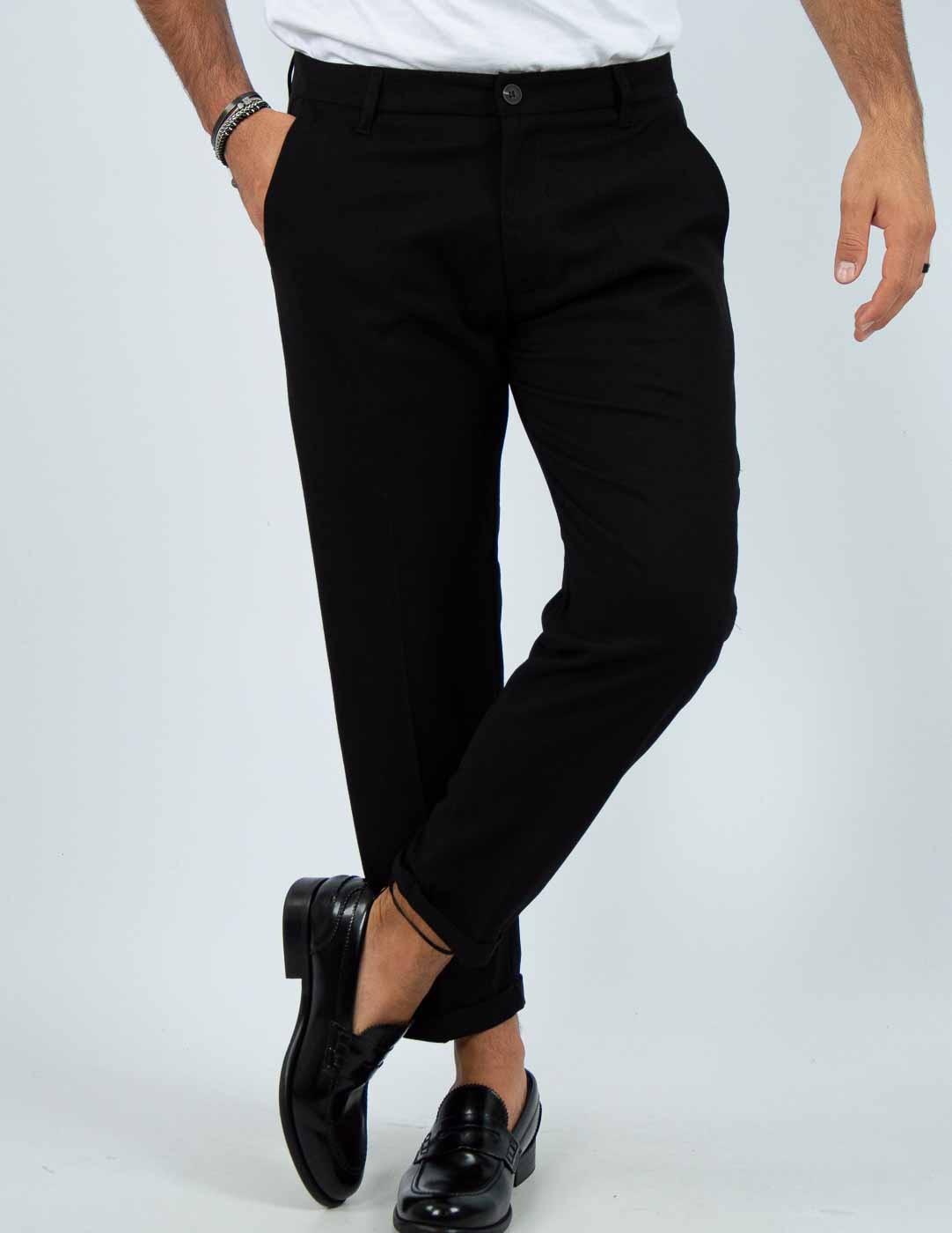 pantalone uomo sartoriale tinta unita