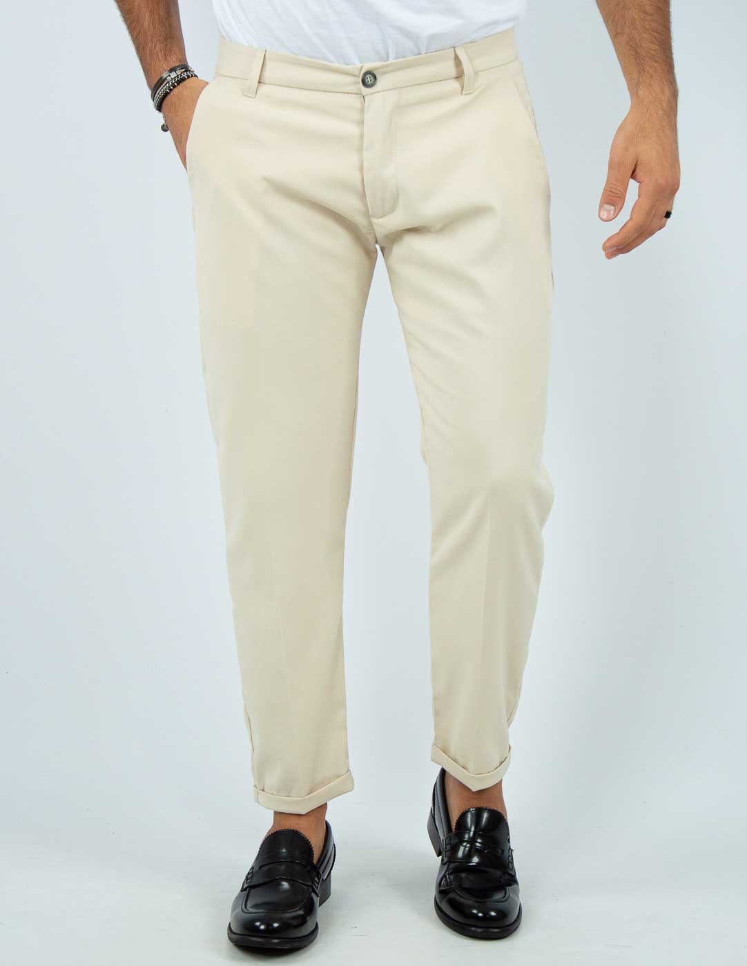 pantalone uomo sartoriale tinta unita
