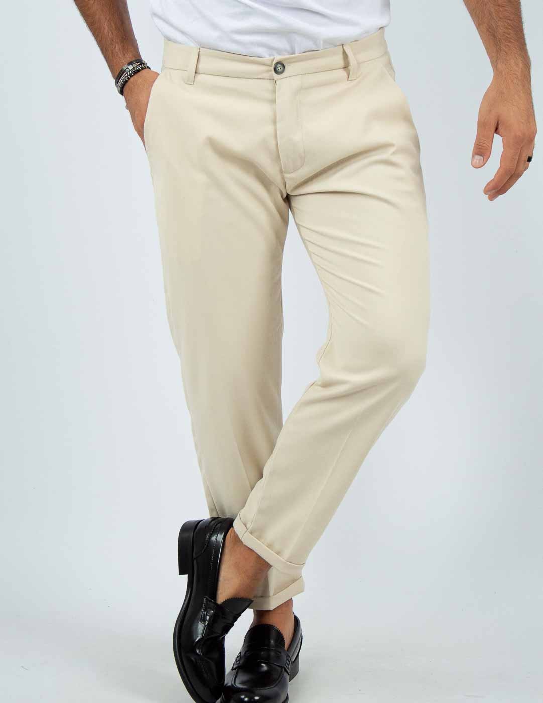 pantalone uomo sartoriale tinta unita
