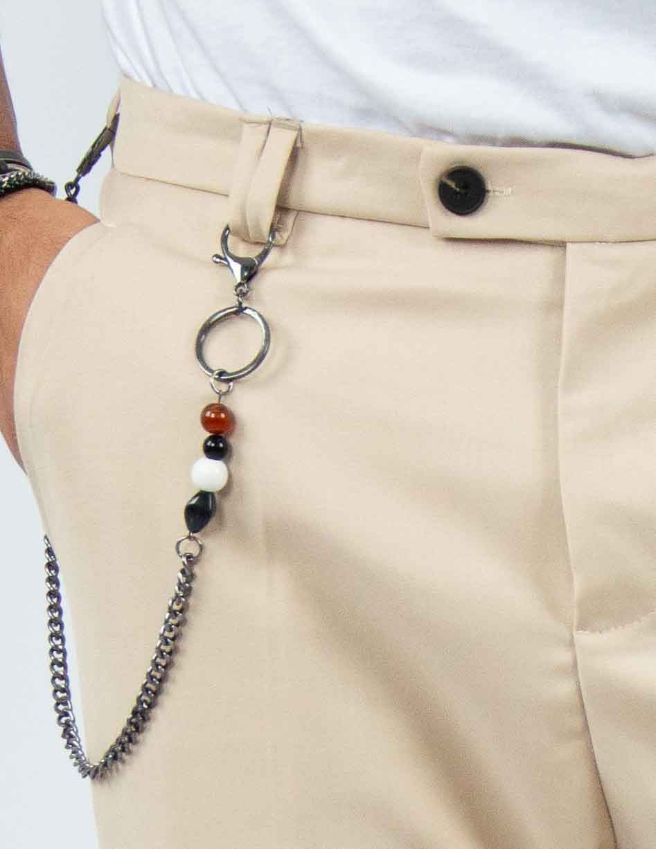 pantalone uomo sartoriale bottone allungato