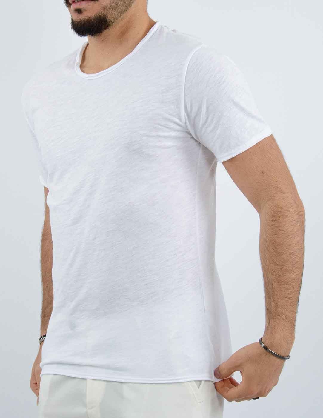 t-shirt uomo tessuto fiammato basic