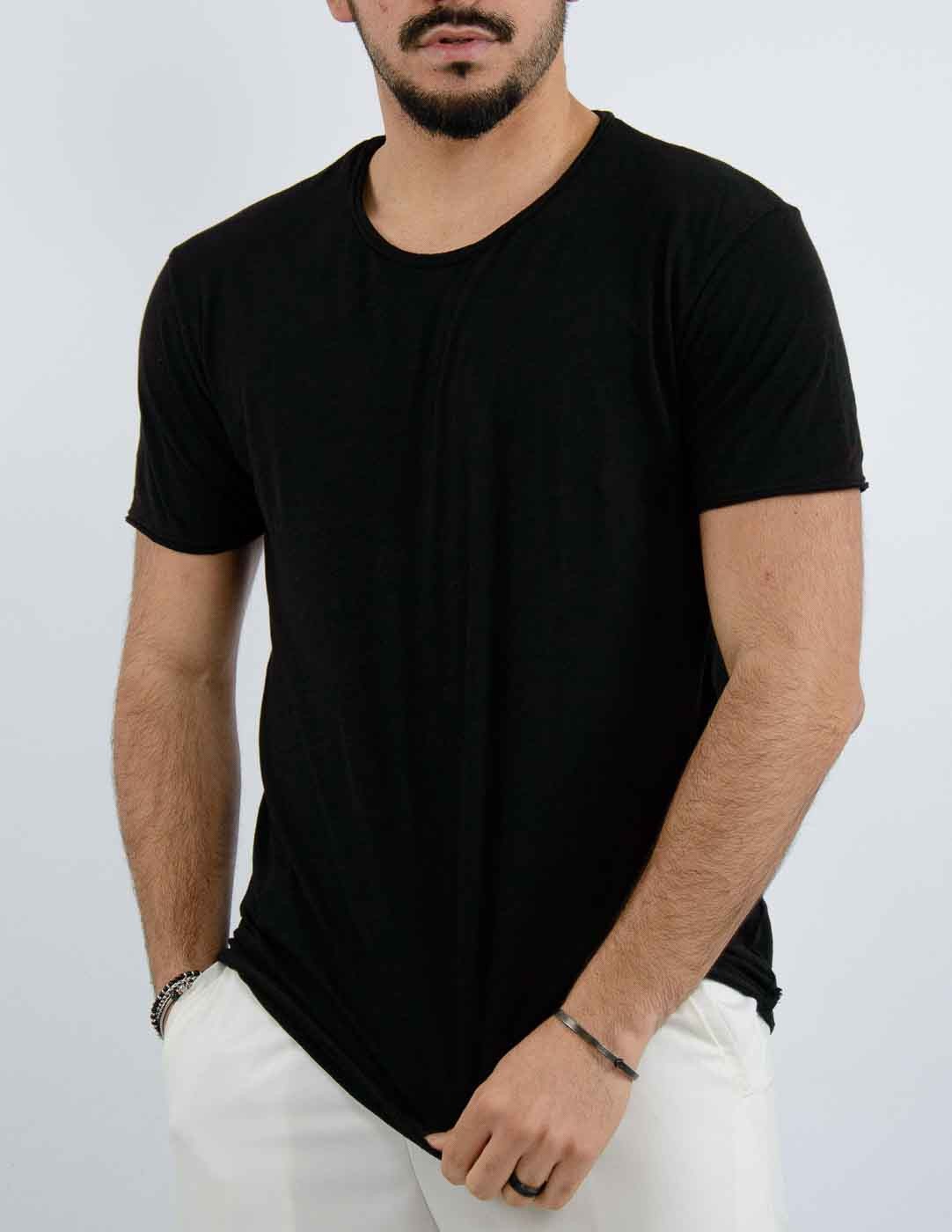 t-shirt uomo tessuto fiammato basic