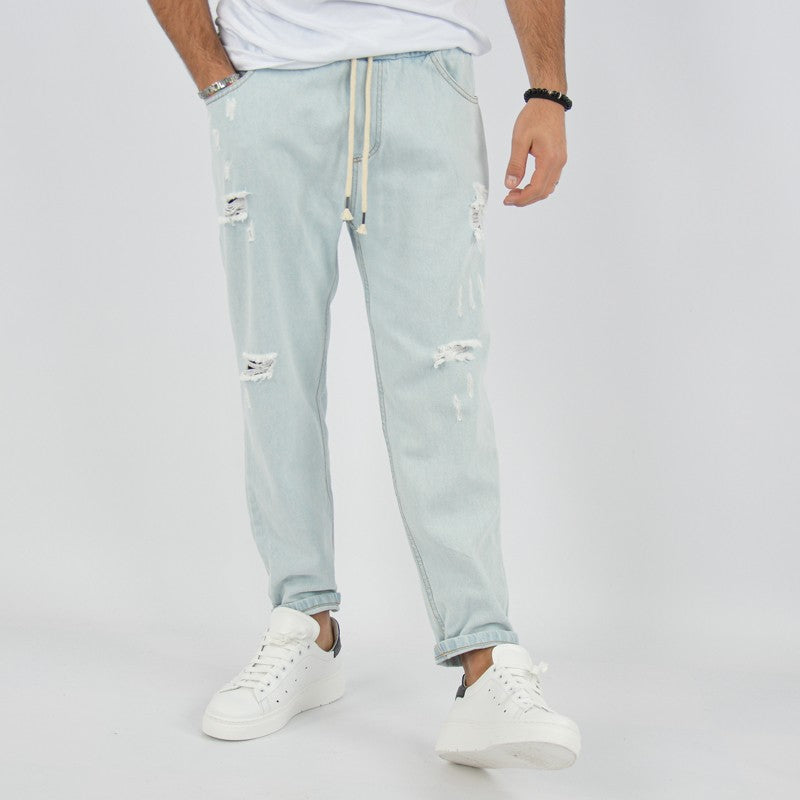 jeans uomo elastico rotture