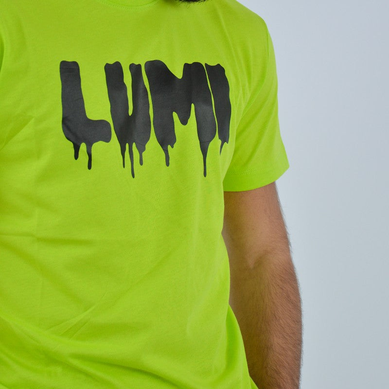 t-shirt lumi basic logo verde