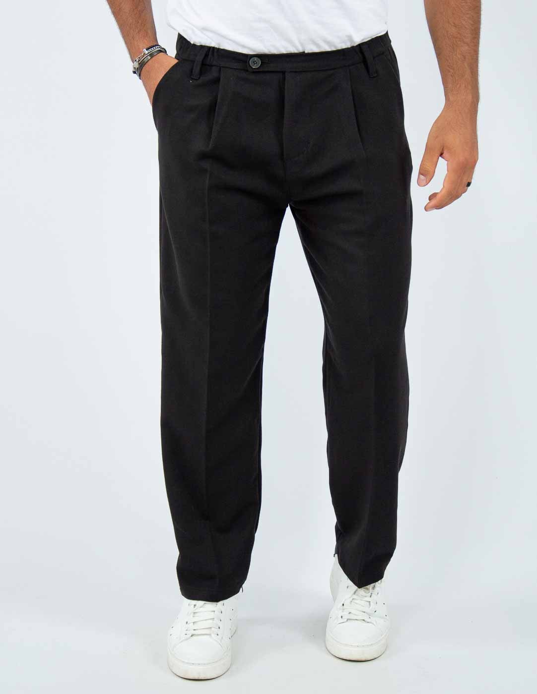 pantalone uomo fondo largo tinta unita