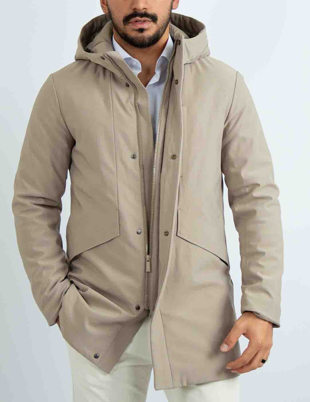 giubbino uomo parka impermeabile